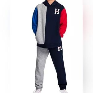Tommy Hilfiger Boys Color Blocked Hoodie And Joggers Set